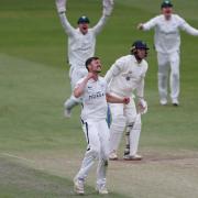 Tense: the game between Worcestershire and Middlesex remains in the balance.