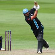 EFFORT: Joe Leach hits a brilliant 63 off just 36 balls, but it was not enough as the Worcestershire Rapids were beaten by Glamorgan in the Royal London Cup.