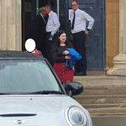 COURT: Rhiann Bowyer pictured outside Worcester Crown Court