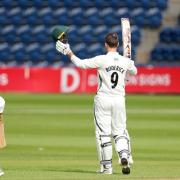 Maiden: Gareth Roderick completed his maiden century for Worcestershire in Cardiff against Glamorgan. Pic: WCCC