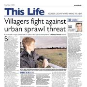 Villagers fight against urban sprawl threat