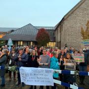 PROTEST: People have protested the plans to build on Tiddesley Wood in Pershore.
