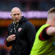 Gloucester Rugby Head Coach George Skivington watches over warm ups - Mandatory by-line: Andy Watts/JMP - 06/05/2022 - RUGBY - Kingsholm Stadium - Gloucester, England - Gloucester Rugby v Saracens - European Rugby Challenge Cup
