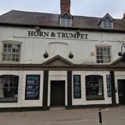 The Horn and Trumpet pub.