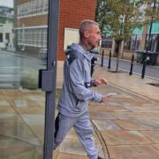 COURT: Tyrone Mills leaving Worcester Magistrates Court