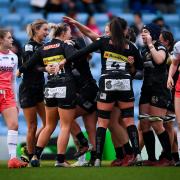 Liv McGoverne of Exeter Chiefs celebrates scoring a try - Mandatory by-line: Andy Watts/JMP - 03/12/2022 - RUGBY - Sandy Park - Exeter, England - Exeter Chiefs Women v Worcester Warriors Women - Allianz Premier 15s