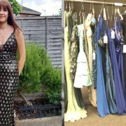 Amber Clarkson wearing a 'pre-loved' dress at Christopher Whiteheads prom last year