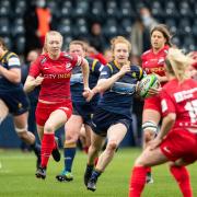 Paige Farries of Worcester Warriors makes a break - Mandatory by-line: Nick Browning/JMP - 08/05/2021 - RUGBY - Sixways Stadium - Worcester, England - Worcester Warriors Women v Saracens Women - Allianz Premier 15s