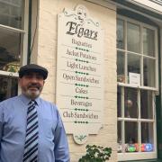 Mustafa Gocmen from Elgar Coffee Shop is pleased with the amount raised.
