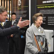 WELCOME: The Princess Royal with GL's Anthony Ottway