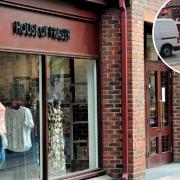 THEFT: House of Fraser, Worcester, and inset Robert Gibson