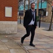 COURT: Daniel Foster outside Worcester Magistrates Court