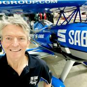 INVENTOR: Rich Goodwin, 60, spent four years and thousands of pounds building himself the Pitts Special muscle biplane at his home near Malvern