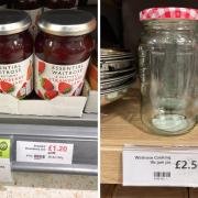 Twitter users were stunned to find that a full jar of jam is more than half the price of an empty