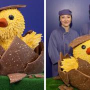 EASTER: A giant chocolate sculpture has been created at Cadbury World.