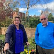 STRUGGLE: Ann Conry and Michael Conry at St George's Square in Barbourne, Worcester, say parking can be very difficult and a designated disabled bay would be a great help