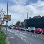 DELAYS: London Road and Waitrose car park are affected