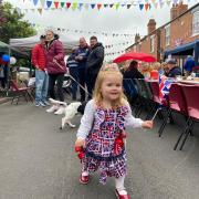 More than 20 street parties will take place across Worcester during the Coronation Weekend. Here is two-year-old Marnie Pearl during Pinkett Street' Jubilee party