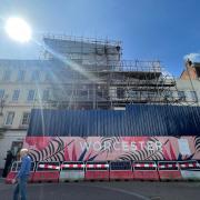 SCAFFOLDING: The former Poundland building scaffolding is set to be removed 