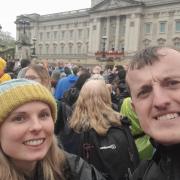 CORONATION: A 'Royal' selfie was taken by Ryan and Becky when everyone stepped onto the balcony at Buckingham Palace.