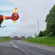 Air Ambulance was in Droitwich