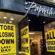 CLOSED: The former Paperchase store in Worcester High Street on its last day of trading in February