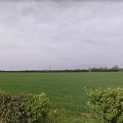 One of the proposed fields for solar panels on Comhampton Lane, near Ombersley.