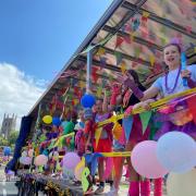 BRIGHT: The colourful float from Lollipop Youth Theatre