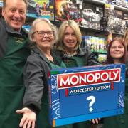NEW: Tim Evans (left) and his team from Toys and Games Worcester have made their own Monopoly game.