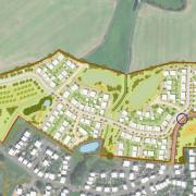 PLAN: The layout for the proposed 130 homes off Dilmore Lane and Suffolk Way in Fernhill Heath