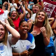 Fans watching England's semi-final win over Australia on Wednesday