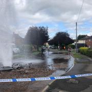 Water pouring out onto Liverpool Road.