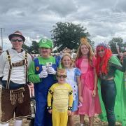 Fancy dress from this group at the festival.