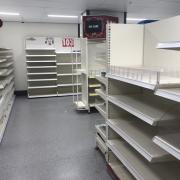 BARE: A lot of shelves were empty at the Worcester Wilko store.