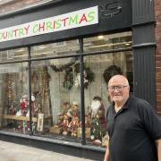 FEELING FESTIVE: Derek Askew outside Country Christmas in Worcester.