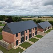 A bird's eye view of the affordable homes