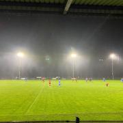 The horrific conditions made it difficult but Pershore Town progressed in the Worcestershire Senior Cup after a 4-0 win over Worcester Raiders