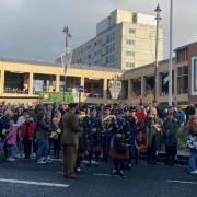 REMEMBRANCE: Cathedral Square lined with people paying respects