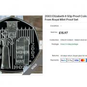 COIN: A rare 50p coin has been fetching fees of over £15 on eBay.