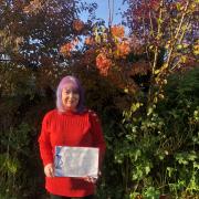 SIGNATURES: Cllr Jill Desayrah with a petition for street lighting in Snowshill Close in Warndon, dubbed 'the darkest car park in Worcester'