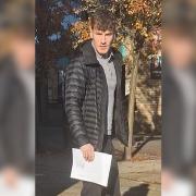 COURT: Cole Gallagher outside Worcester Magistrates Court
