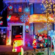 FESTIVE: People can see the Christmas lights at 66 Christine Avenue, Rushwick, in aid of Midlands Air Ambulance