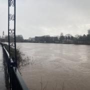 LEVEL: The rising level of the River Severn in Worcester