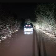 FLOODED: Sherridge Road on Thursday night