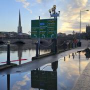 FLOODING: The river Severn flood is expected to peak in Worcester this morning