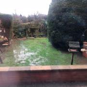Gardens have become waterlogged in Tibberton.