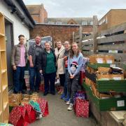 Staff at Latimer Court collected items to donate to Maggs Day Centre