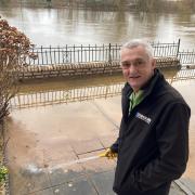 ADAPTABLE: Ian Harris has adapted well to living by the River Severn in Diglis during the floods but believes residents need permanent flood defences