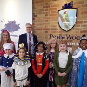 Mayor of Worcester, Louis Stephens, spoke to children at the event