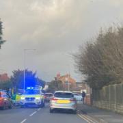INCIDENT: A boy aged 13 was injured during the crash in Ombersley Road in Worcester on Monday